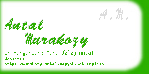 antal murakozy business card